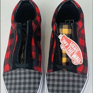 BRAND NEW (sz 11) Mens VANS Old Skool “What The Buffalo”  Plaid Skateboard Shoes